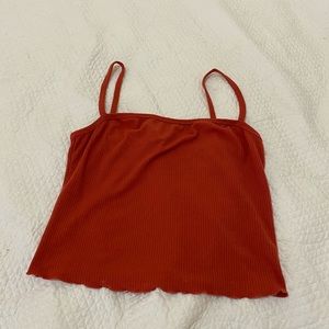ribbed cropped tank top